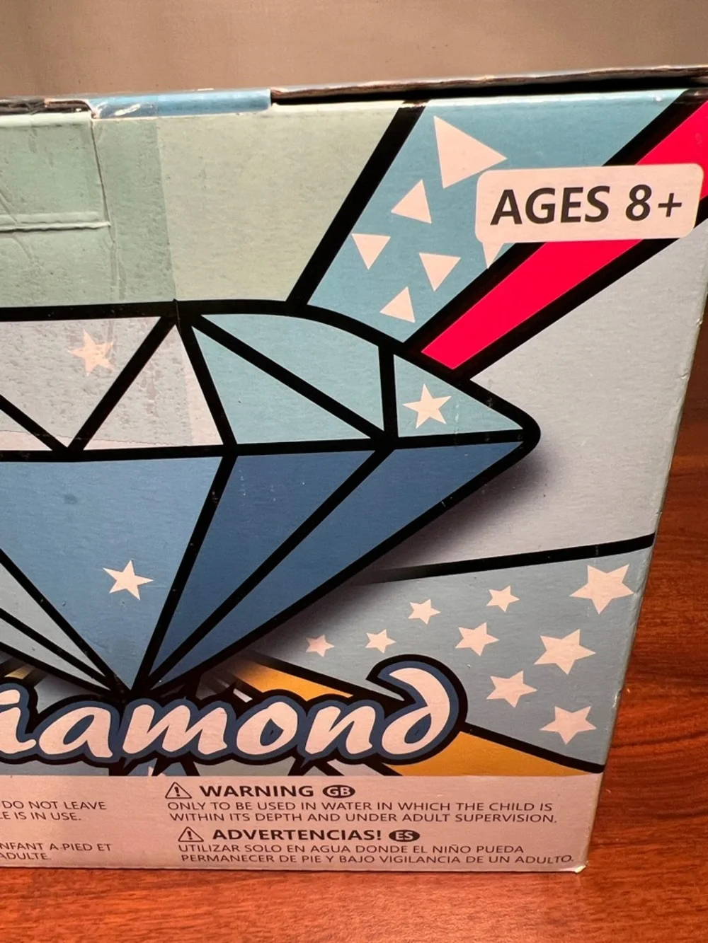 Diamond inflatable pool float in box
